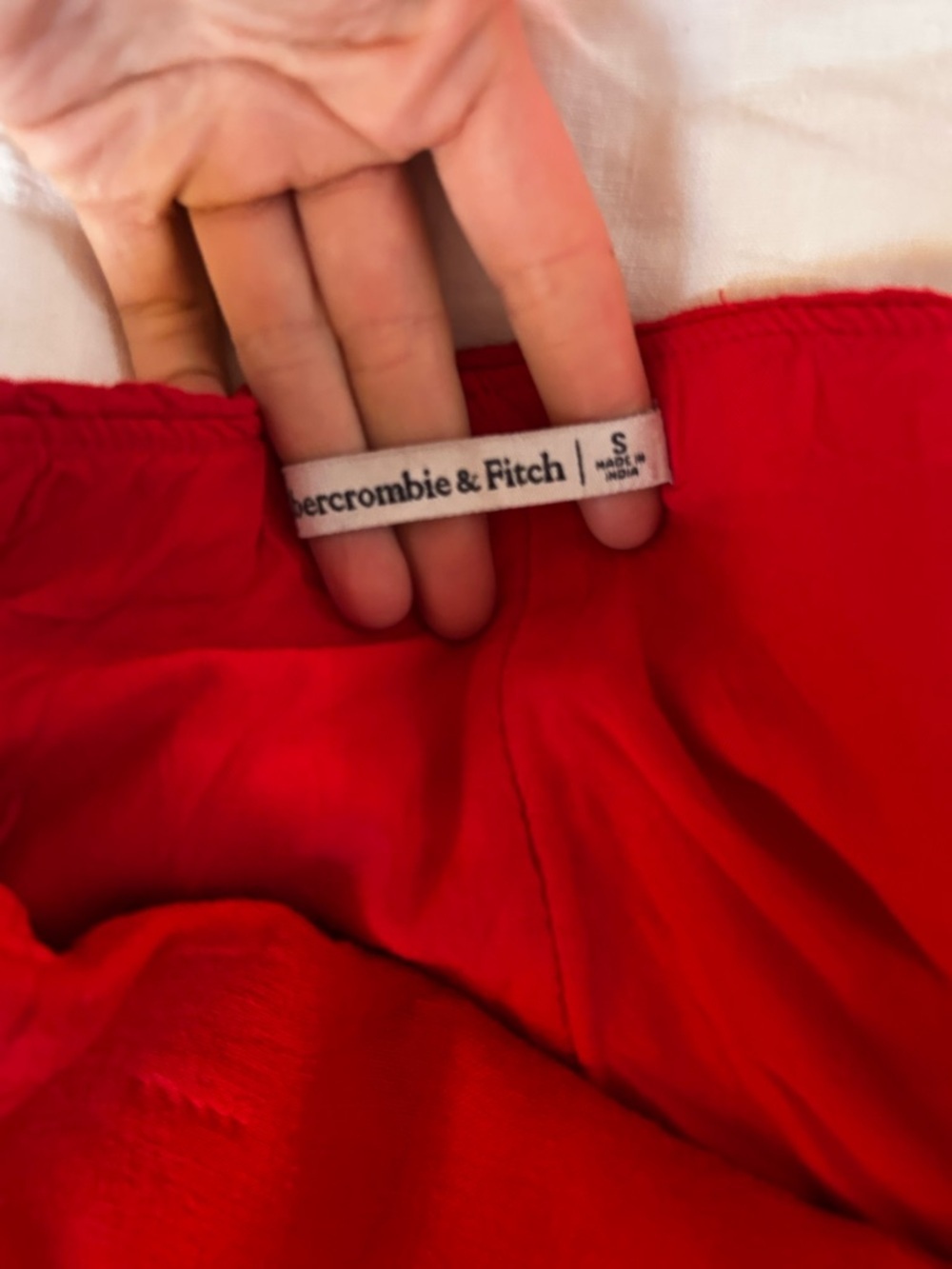 Abercrombie & Fitch Red Asymmetrical Mini Skirt - Picture 5 of 5